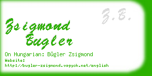 zsigmond bugler business card