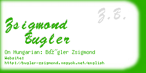 zsigmond bugler business card